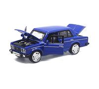 para Lada 2106 1 32 Coche Miniatura Aleación con Sonido Luz Juguetes Tirar hacia Atrás Colección Vehículos(Azul)