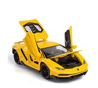 para Lamborghini LP770 1 24 Modelo Coche Aleación Simulación Coche Deportivo Colección Juguetes Y Muebles Terminados Miniaturas De Automoción(Yellow)