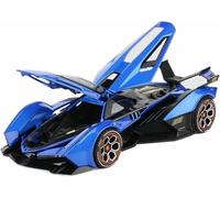 para Lamborghini Vision Gran Turismo V12 GT vehículo Metal Fundido presión Escala 1:22 Modelo Coche aleación fundida para Regalo(Azul)