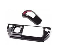 Para Land Para Rover Para Defender 110 90 130 Engranajes Consola Central Modo Aire Acondicionado Cubierta Marco Pegatinas Embellecedoras Interior Coche(AB Black)