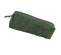 para lápices de pana, de lápices retro, de papel de carta vintage de gran capacidad, estuche suave, de lápices para estudiantes, para viajes, trabajo, escuela, hogar, verde
