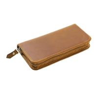 para lápices de piel, organizador vintage con 3 compartimentos | para lápices | para viajes, oficina, escuela, estudio artístico, dibujo diario, marrón, Se référer au descriptif, Consulte