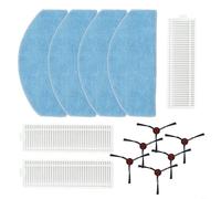 Para Laresar Mars 01 y para robot Lubluelu Kit de accesorios de aspiradora con cepillos laterales y paños de microfibra para limpieza del hogar