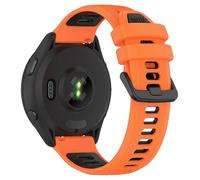 Para las correas de reloj de silicona Garmin Forerunner 265S de 18mm bicolor