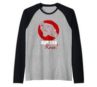 para Las Rodillas de Moto y Ciclista. Camiseta Manga Raglan