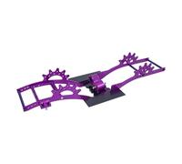 Para LCG Para Capra Para SCX10 II VS4-10 1/10 Aleación De Aluminio Kit Chasis Con Caja Cambios Doble Servo Soporte Coche Crawler RC Piezas Mejora RC Recambios(Purple)