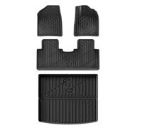 para Leapmotor C10 2024 2025 Alfombrillas Coche Almohadilla Maletero TPE Pie 3D Todo Clima Negro RHD Bandeja Maletero(C10 RHD 4PCS)