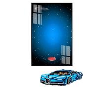 Para Lego Technic Bugatti Chiron 42083 - Tablero de exhibición de montaje en pared para modelo, marco de exhibición de coleccionista de coches de carreras, acrílico duradero compatible con supercoches
