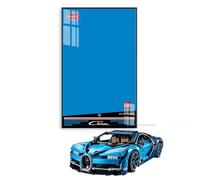 Para Lego Technic Bugatti Chiron 42083 - Tablero de exhibición de montaje en pared para modelo, marco de exhibición de coleccionista de coches de carreras, acrílico duradero compatible con supercoches