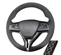 para Levante para Ghibli para Quattroporte 2014-2018 Cosido a Mano Protector para Volante de Coche Trenza de Cuero de Gamuza Suave Trim Funda de Volante calefactable(White)