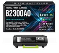 para Lexmark B2338dw MB2338adw B2442dw MB2442adwe B2546dw MB2546adwe B2650dw MB2650adwe B2300A0 Negro Cartuchos de tóner,B2300A0-1PC
