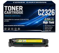 para Lexmark C2326 Negro Cian Amarillo Magenta Cartuchos de tóner para Lexmark C2326 XC2326 Impresoras Compatible 24B7502 24B7499 24B7500 24B7501 con Chip Alto Rendimiento