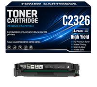 para Lexmark C2326 Negro Cian Amarillo Magenta Cartuchos de tóner para Lexmark C2326 XC2326 Impresoras Compatible 24B7502 24B7499 24B7500 24B7501 con Chip Alto Rendimiento