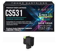 para Lexmark CS531dw CX532adwe CS632dwe CX635adwe Cartuchos de tóner 75M20K0 75M20C0 75M20M0 75M20Y0 Tóner para Lexmark CS531 CS632 CX532 CX635 Impresoras con Chip