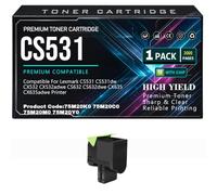 para Lexmark CS531dw CX532adwe CS632dwe CX635adwe Cartuchos de tóner 75M20K0 75M20C0 75M20M0 75M20Y0 Tóner para Lexmark CS531 CS632 CX532 CX635 Impresoras con Chip