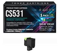 para Lexmark CS531dw CX532adwe CS632dwe CX635adwe Cartuchos de tóner 75M20K0 75M20C0 75M20M0 75M20Y0 Tóner para Lexmark CS531 CS632 CX532 CX635 Impresoras con Chip