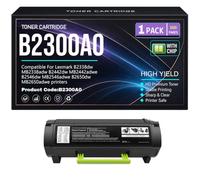 para Lexmark MB2338adw MB2442adwe MB2546adwe MB2650adwe Cartuchos de tóner B2300A0 Negro para Lexmark B2338dw B2442dw B2546dw B2650dw Impresoras con Chip 3000 páginas,B2300A0-1PC
