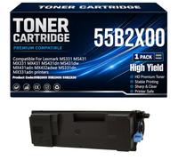 para Lexmark MS431dn MS431dw MX431adn MX432adwe MS331dn MX331adn Cartuchos de tóner Compatible 55B2X00 MS331 MS431 MX331 MX431 Tóner con Chip 20.000 páginas