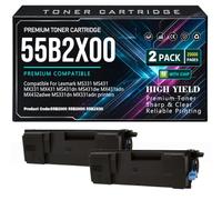 para Lexmark MS431dn MS431dw MX431adn MX432adwe MS331dn MX331adn MS331 MS431 MX331 MX431 Cartuchos de tóner 55B2000 55B2H00 55B2X00 Tóner con Chip 20 000 páginas