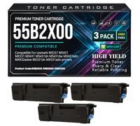 para Lexmark MS431dn MS431dw MX431adn MX432adwe MS331dn MX331adn MS331 MS431 MX331 MX431 Cartuchos de tóner 55B2000 55B2H00 55B2X00 Tóner con Chip 20 000 páginas
