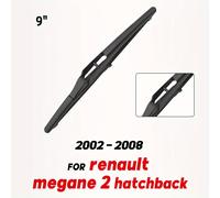 Para Limpiaparabrisas 9" Lámina Limpiaparabrisas Trasero para Renault Megane MK2 Hatchback 2002-2008 2003 2004 2005 2006 Parabrisas Parabrisas Ventana Trasera