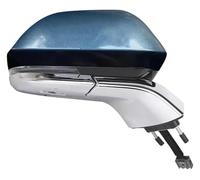 Para Lincoln Para MKZ 2013-2020 Lente Dirección Asistida Conjunto Ala Plegable Eléctrica Conjunto Espejo Retrovisor Lateral Automóvil Espejo Retrovisor Completo(13 Wire Right blue)