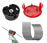 Para línea de recortadora Bosch F016800431, línea de carrete de recortadora de césped para cortadores de cepillo Bosch AFS 23 a 37, con cubierta de carrete F016F04841 y cabezal de corte F016F04839, 37