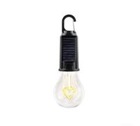 para linterna Camping Solar para portátil Gancho 7x6.5x19.5cm | para portátil con gancho, cuelga en ramas o mochilas, tamaño para compacto 7x6.5cm, peso solo 100g(Heart Style)