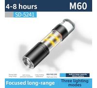para linterna LED Portátil Aluminio Plástico 3 Modos para | retráctil, gancho integrado, ligero, para fácil transporte, para ideal para mochilas y aventuras al aire libre