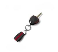para Llave de Coche Funda de Piel de Ante para Llave Inteligente Coche con Mando a Distancia y Llavero para Ferrari 458, para Italia, para California, 612, 599, GTB y FF.(Black Red)