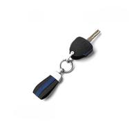 para Llave de Coche Funda de Piel de Ante para Llave Inteligente Coche con Mando a Distancia y Llavero para Ferrari 458, para Italia, para California, 612, 599, GTB y FF.(Black Blue)