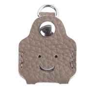 para llave de seguridad con diseño de cara sonriente, tapa protectora de silicona para llaves de casa, organizador de goma suave, accesorio de identificación fácil, soporte decorativo, Gris