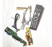 Para LM150X06-A3/B4/D3 pantalla LCD panel 2CCFL LVDS 20Pin inversor+control remoto+teclado T.V53 tarjeta de unidad HDMI VGA AV USB RF Kit (LM150X06-B4)