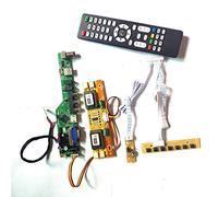 Para LM170E01-A4/A5 LVDS 4CCFL 30Pin T.V53 tarjeta de unidad panel LCD monitor teclado+control remoto+inversor HDMI VGA USB AV RF DIY kit (LM170E01-A5)