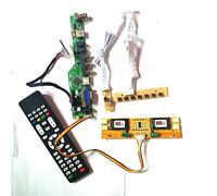 Para LM201WE3-TLK1/TLK3 VGA HDMI AV USB RF T.V53 controlador tablero LCD panel 4CCFL 30Pin LVDS Remote+Inversor+Kit de teclado (LM201WE3-TLK1)