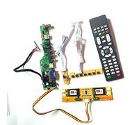 Para LM201WE4-TLA1/TLA2/TLB2 monitor LCD LVDS 4CCFL 30Pin HDMI VGA USB AV T.V53 tarjeta de unidad teclado+mando a distanci inversor DIY kit (LM201WE4-TLA1)