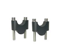 Para LONCIN Para VOGE 300 Para RALLY Motocicleta Elevador De Manillar Plata Negro Abrazadera Adaptador Alzas Manillar Moto(28mm Black)