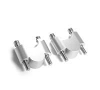 para Loncin para VOGE 500AC 500DS Abrazadera Elevadora Manillar | Moto Manillar Elevador Abrazadera Adaptador de extensión de arrastre del manillar(Heighten-Silver)