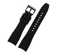 Para Longine Citizen BN0193 Interfaz curva Correa de banda de vigilancia de silicona 19 mm 20 mm 22 mm 21 Accesorios de pulsera suave de hombre (color: broche de oro de 10 mm, tamaño: 21 mm)