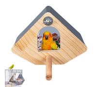 para Loros, casa de Cultivo de Madera Natural, casa para pájaros Transparente, Accesorios de Jaula fáciles de Limpiar, hábitat cómodo de salvación, Vivienda Duradera para Mascotas | Lugar de