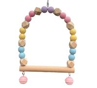 para Loros - Juguete de Madera con Campanas | Percha de Madera Natural para jaulas | Juguete Duradero de Escalada y balancín para, Ideal para Loros, periquitos, Pa
