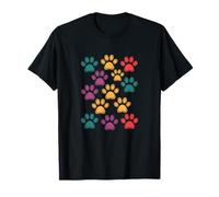 Para los amantes de los perros, divertido diseño gráfico de lindas huellas de perros Camiseta