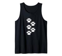 Para los amantes de los perros, divertido diseño gráfico de lindas huellas de perros Camiseta sin Mangas