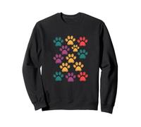 Para los amantes de los perros, divertido diseño gráfico de lindas huellas de perros Sudadera