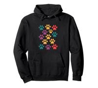 Para los amantes de los perros, divertido diseño gráfico de lindas huellas de perros Sudadera con Capucha