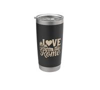Para los amantes de Roma Amor Roma Memes Amo Roma Vaso térmico de acero inoxidable de doble pared