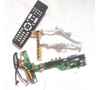 Para LP121X04-B2P2/C2K2 inversor+control remoto+teclado pantalla LCD panel T.V53 unidad tarjeta tarjeta HDMI VGA AV USB RF 1CCFL LVDS 20Pin Kit (LP121X04)