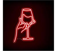 para Luces de Fiesta de neón para lámpara de neón Palabra prestada Copa para letreros Vino Tinto