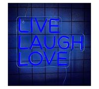 Para luces de neón para decoración de paredes. Decoración de luz neón Vive Ríe Ama para letrero utilizado en dormitorios Oficinas Cafés San 25,5cmх34cm