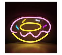 Para luces de neón para decoración de paredes. Donut para letrero de neón con alimentación por para y regulación intensidad para luz